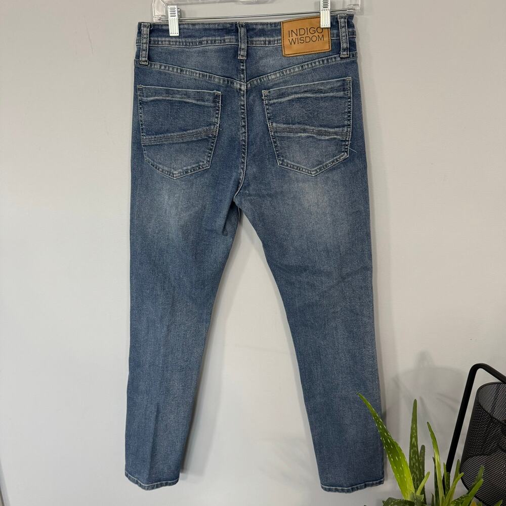 Indigo Wisdom Original Jeans Men's Size 30 W x 32 Skinny Straight Leg - Picture 5 of 7